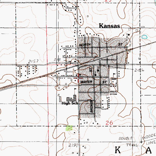 Topographic Map of Kansas, IL