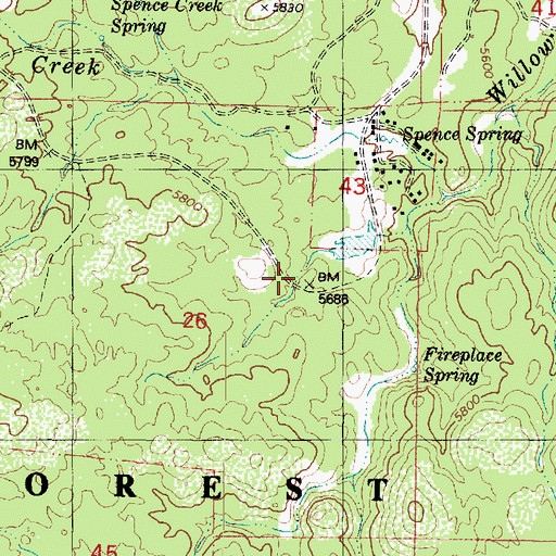 Topographic Map of Deep Spring, AZ