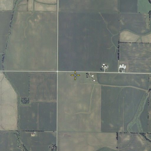 Aerial/Satellite Image of Kaufman Cemetery, IL