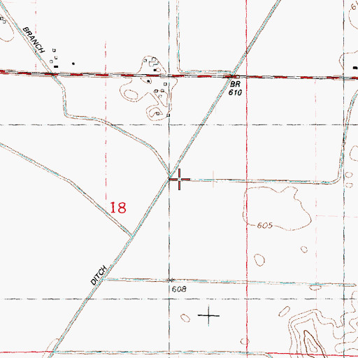 Topographic Map of Keefer Branch, IL