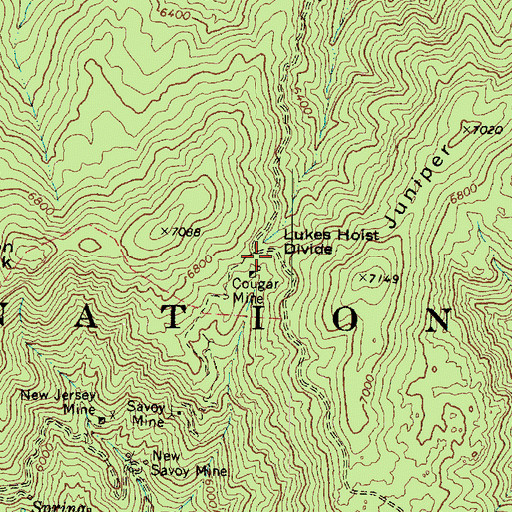 Topographic Map of Lukes Hoist Divide, AZ
