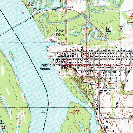 Topographic Map of Keithsburg, IL