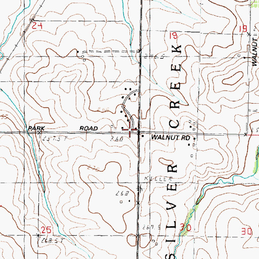 Topographic Map of Keller School (historical), IL