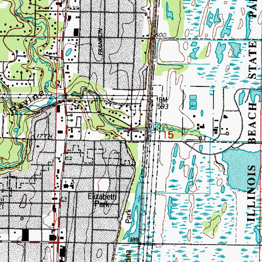 Topographic Map of Kellogg Ravine, IL