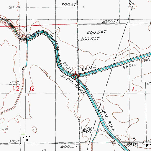 Topographic Map of Kelly Creek, IL