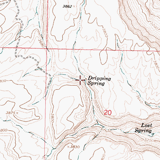Topographic Map of Dripping Spring, AZ