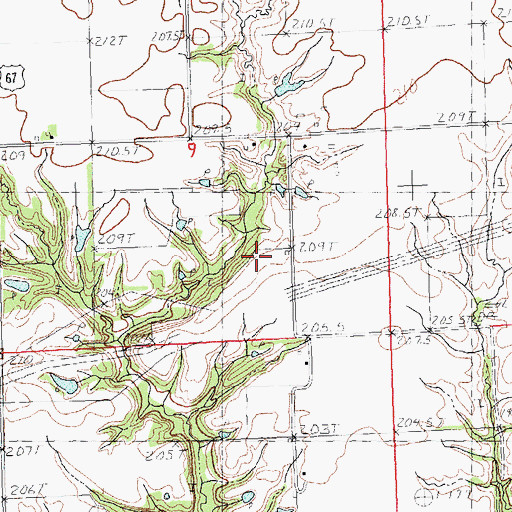 Topographic Map of Kennedy School (historical), IL