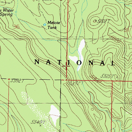 Topographic Map of Corral Tank, AZ