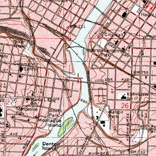 Topographic Map of Kent Creek, IL