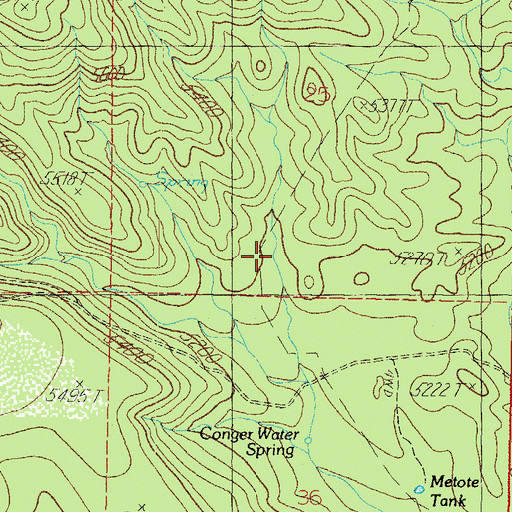 Topographic Map of Corral Spring Tank, AZ