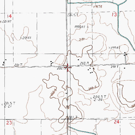 Topographic Map of Kerns School (historical), IL