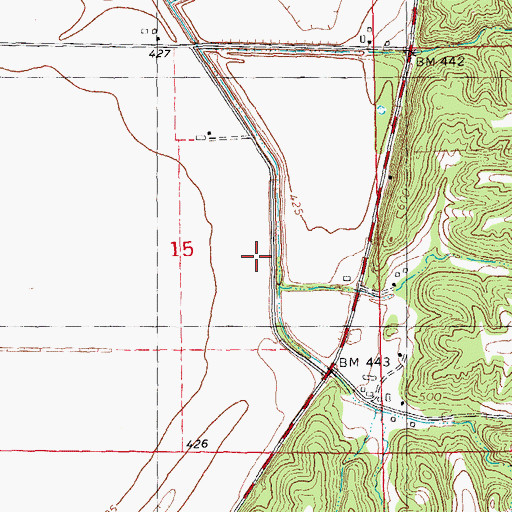 Topographic Map of Kersey Creek, IL