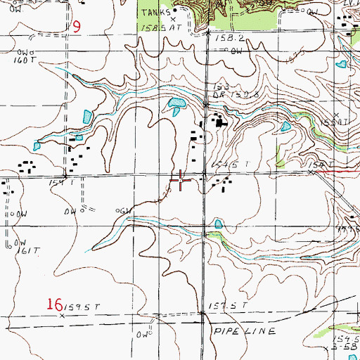 Topographic Map of Kessler School (historical), IL