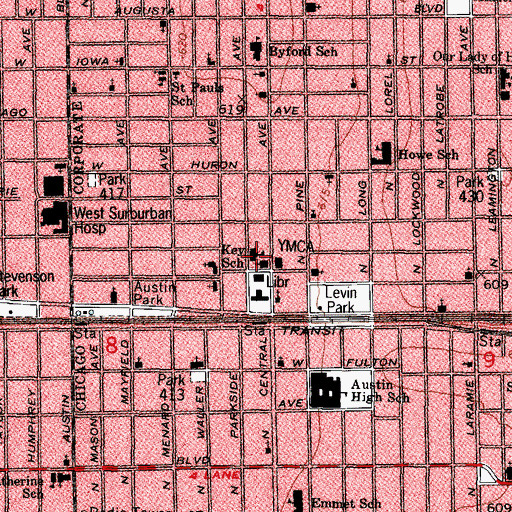 Topographic Map of Key School, IL