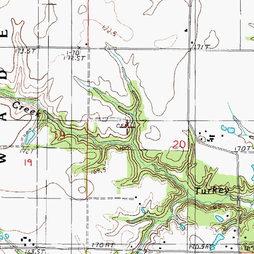 Topographic Map of Kibler Cemetery, IL