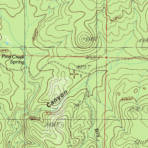 Topographic Map of Cottonwood Well, AZ