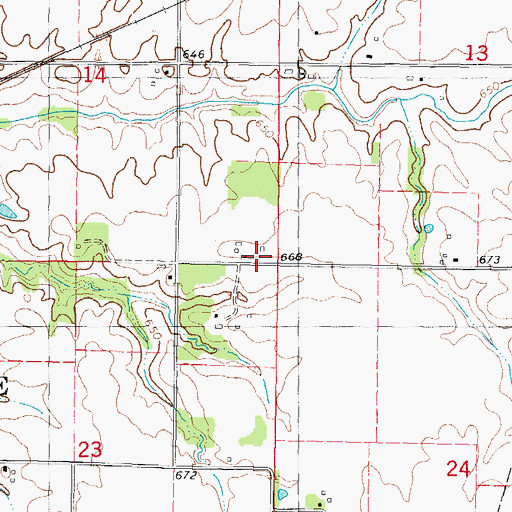 Topographic Map of Killam School (historical), IL