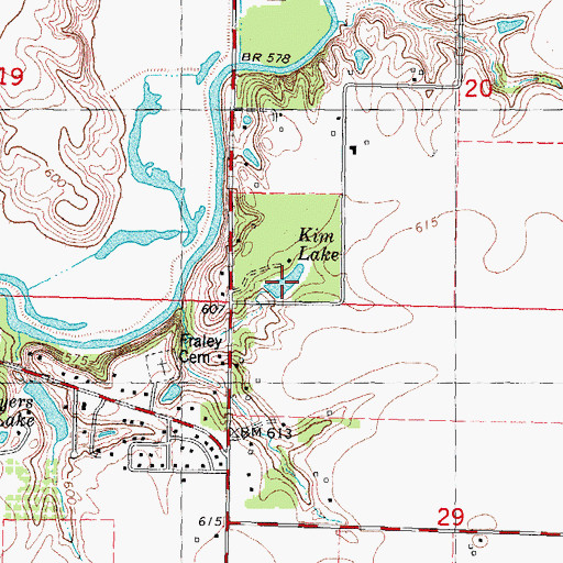 Topographic Map of Kim Lake, IL