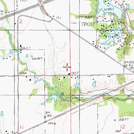 Topographic Map of Kimlin School (historical), IL
