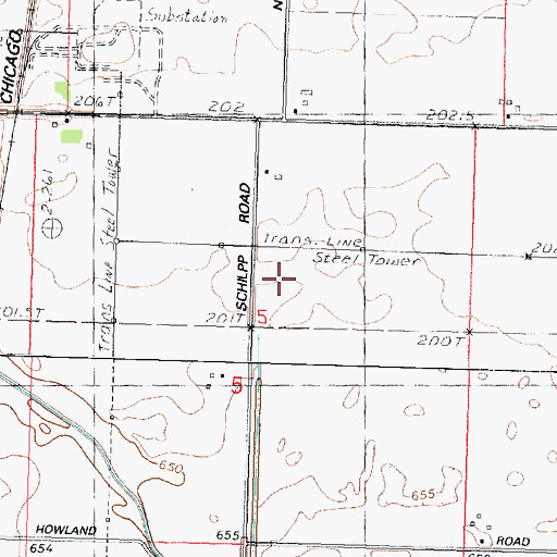 Topographic Map of Kimbal School (historical), IL