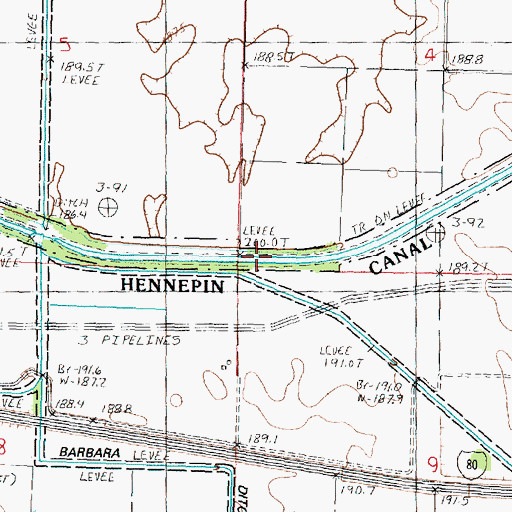 Topographic Map of King Creek, IL