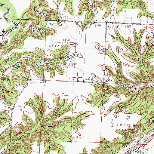 Topographic Map of King Hill School (historical), IL