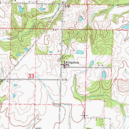 Topographic Map of Kingdom Church, IL