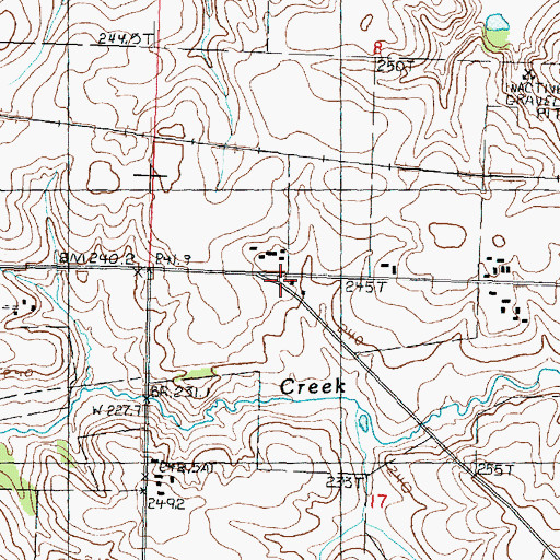 Topographic Map of Kingery School (historical), IL