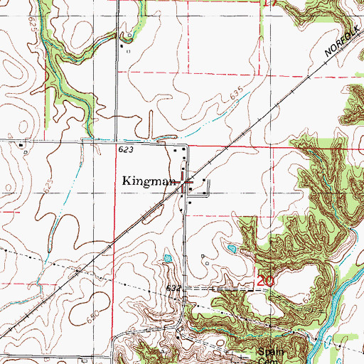 Topographic Map of Kingman, IL