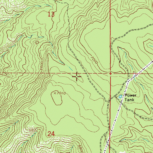Topographic Map of Trail Tank, AZ