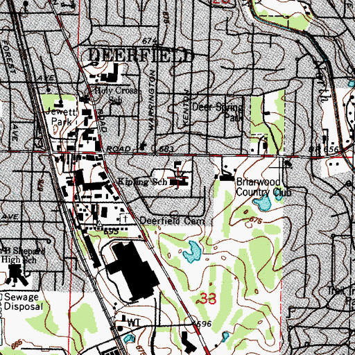 Topographic Map of Kipling Elementary School, IL