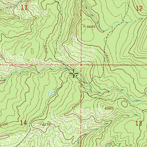 Topographic Map of Winter Cabin Spring, AZ