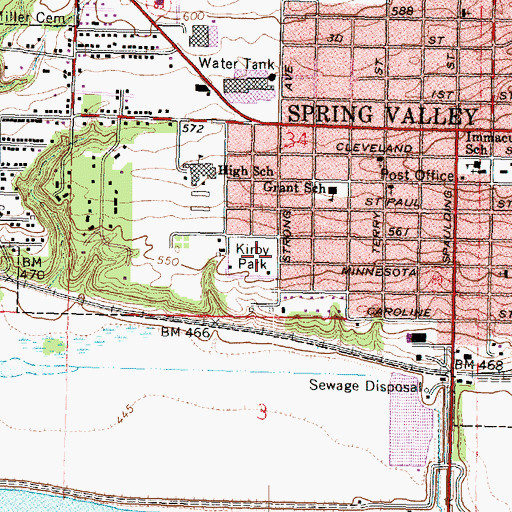 Topographic Map of Kirby Park, IL