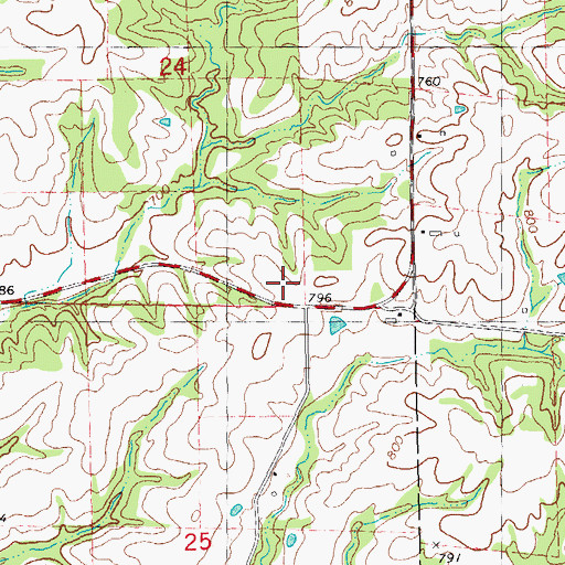 Topographic Map of Kirtwright School (historical), IL