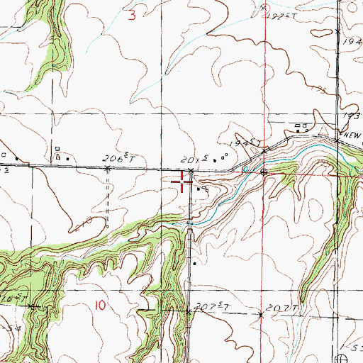 Topographic Map of Kitterman School (historical), IL