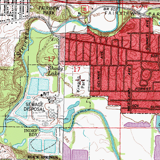 Topographic Map of Kiwanis Park, IL
