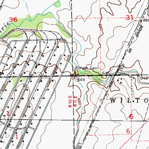 Topographic Map of Klingler Cemetery, IL