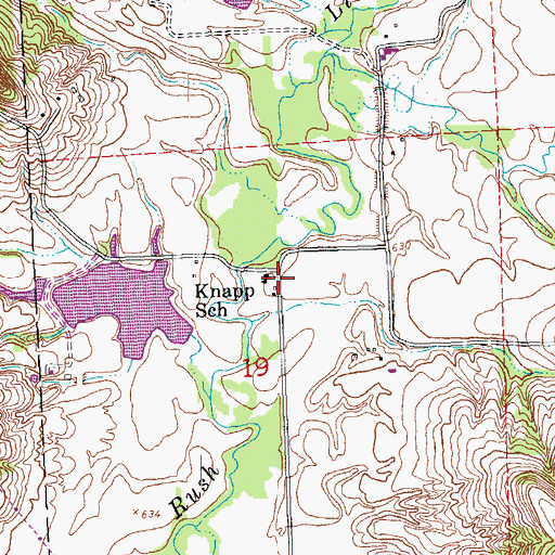 Topographic Map of Knapp School, IL