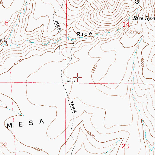 Topographic Map of Moebes Tank, AZ