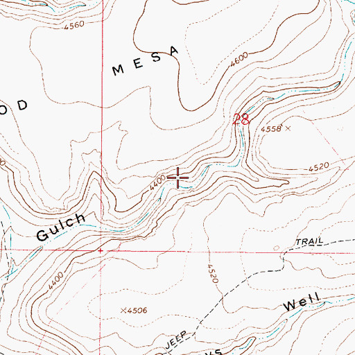 Topographic Map of Bootleg Cabin, AZ