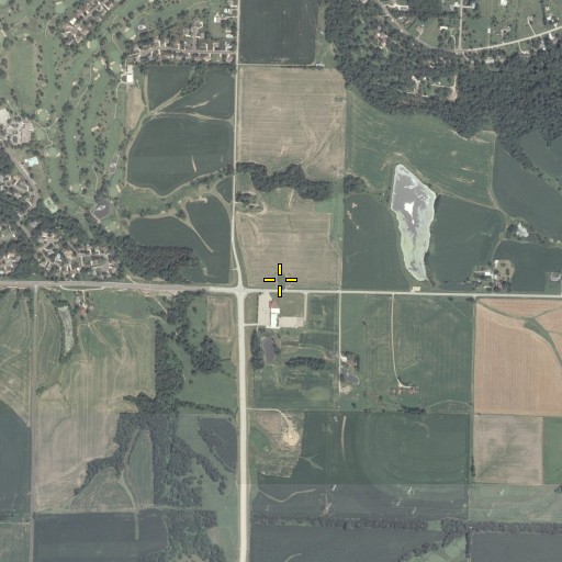 Aerial/Satellite Image of Kimler's Cemetery, IL