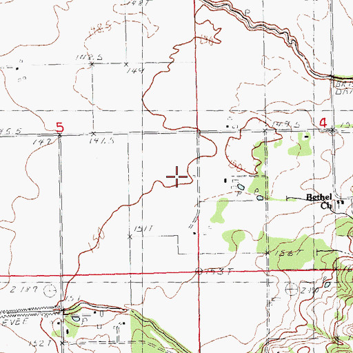 Topographic Map of Krohe School (historical), IL