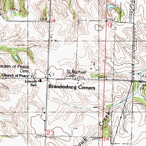 Topographic Map of Kuster School (historical), IL