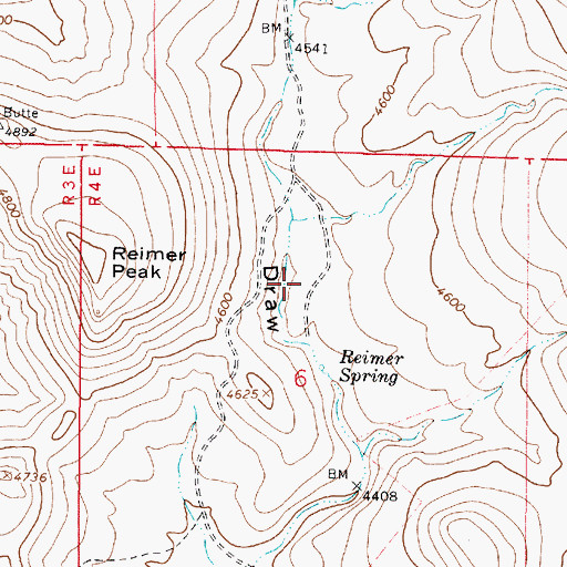 Topographic Map of Reimer Corral, AZ