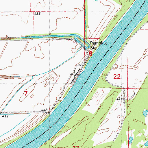 Topographic Map of La Grange Locks (historical), IL