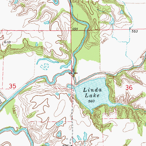 Topographic Map of La Harpe Creek, IL