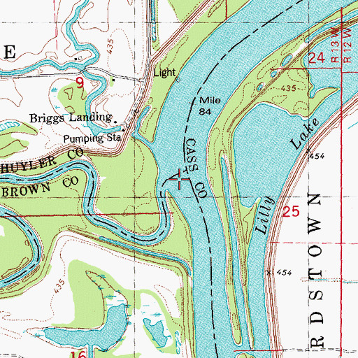 Topographic Map of La Moine River, IL