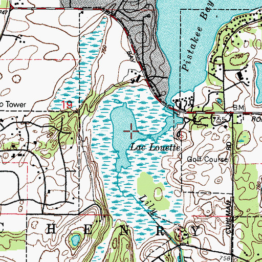 Topographic Map of Lac Louette, IL