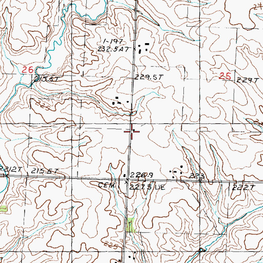 Topographic Map of Lafayette School (historical), IL