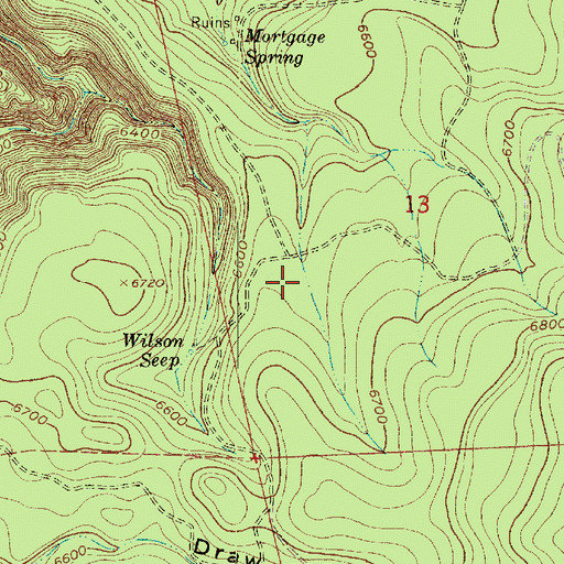 Topographic Map of Willson Tank, AZ